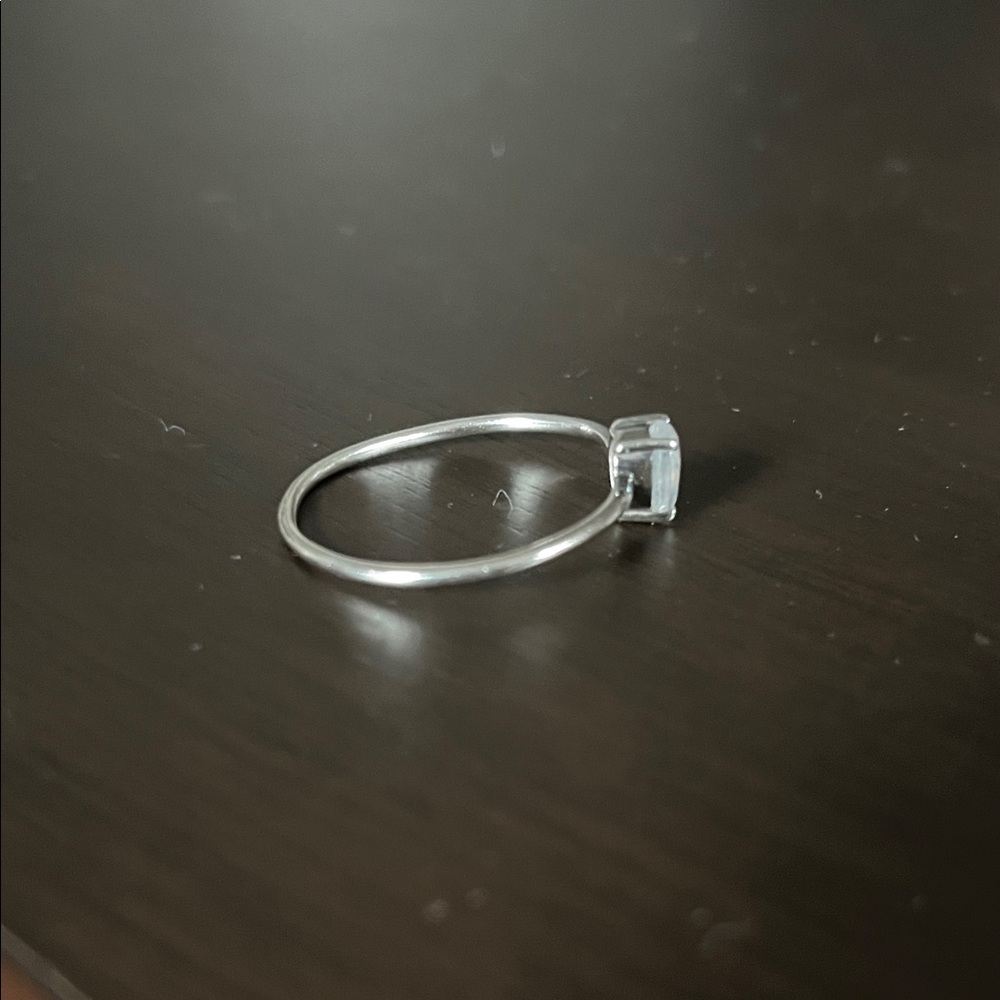 Silver Moonstone Ring sz 12 - Picture 5 of 7